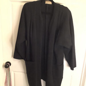 Vintage Women's Bellandi Wool Coat, L, Black